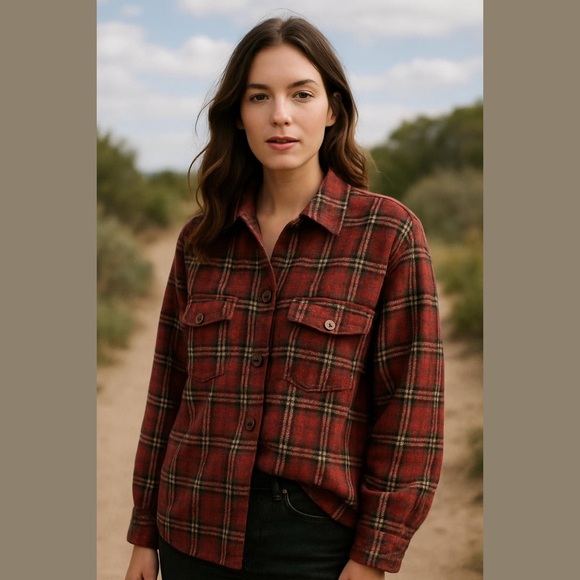 Lucca Tops - Lucca Women’s  Shacket Size L Oversized Warm